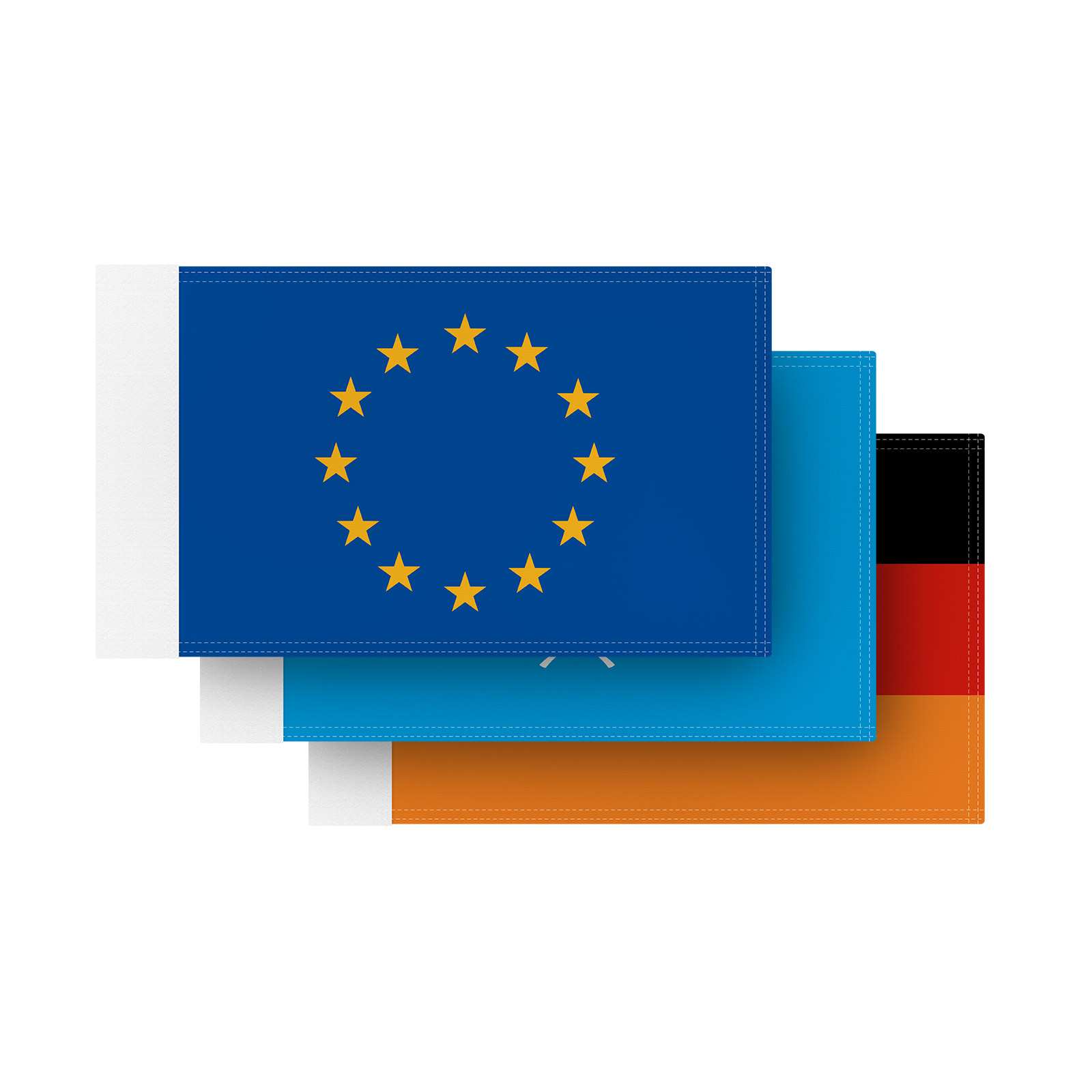 Special flags as small flag with pole hem