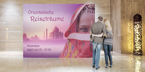 Exhibition wall travel fair