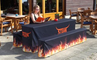 Beer Table Cover in Steakhouse