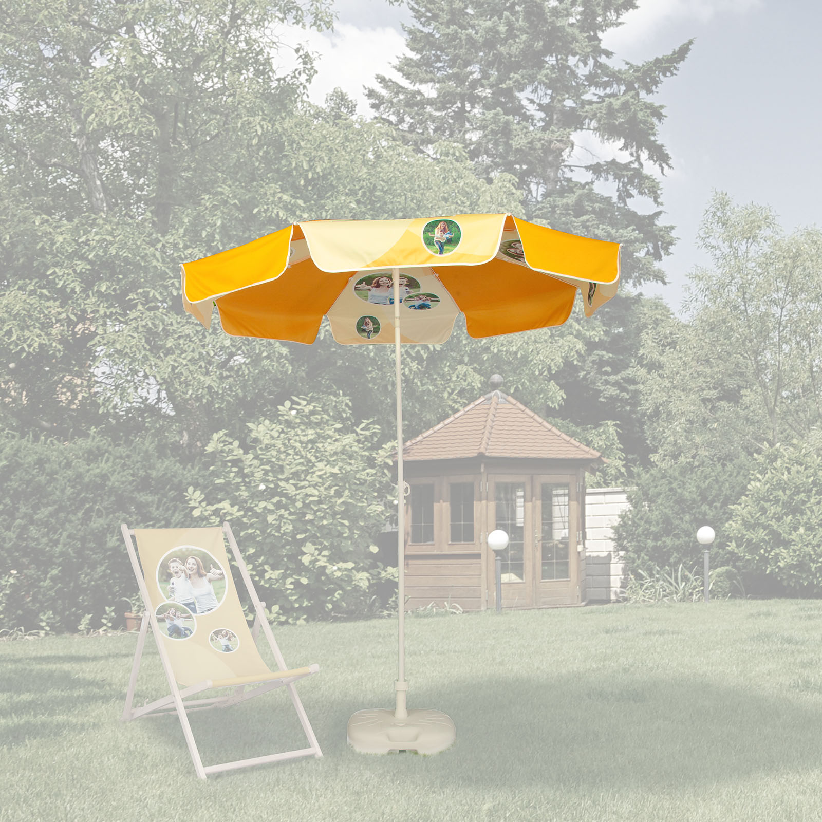 Printed crank umbrella