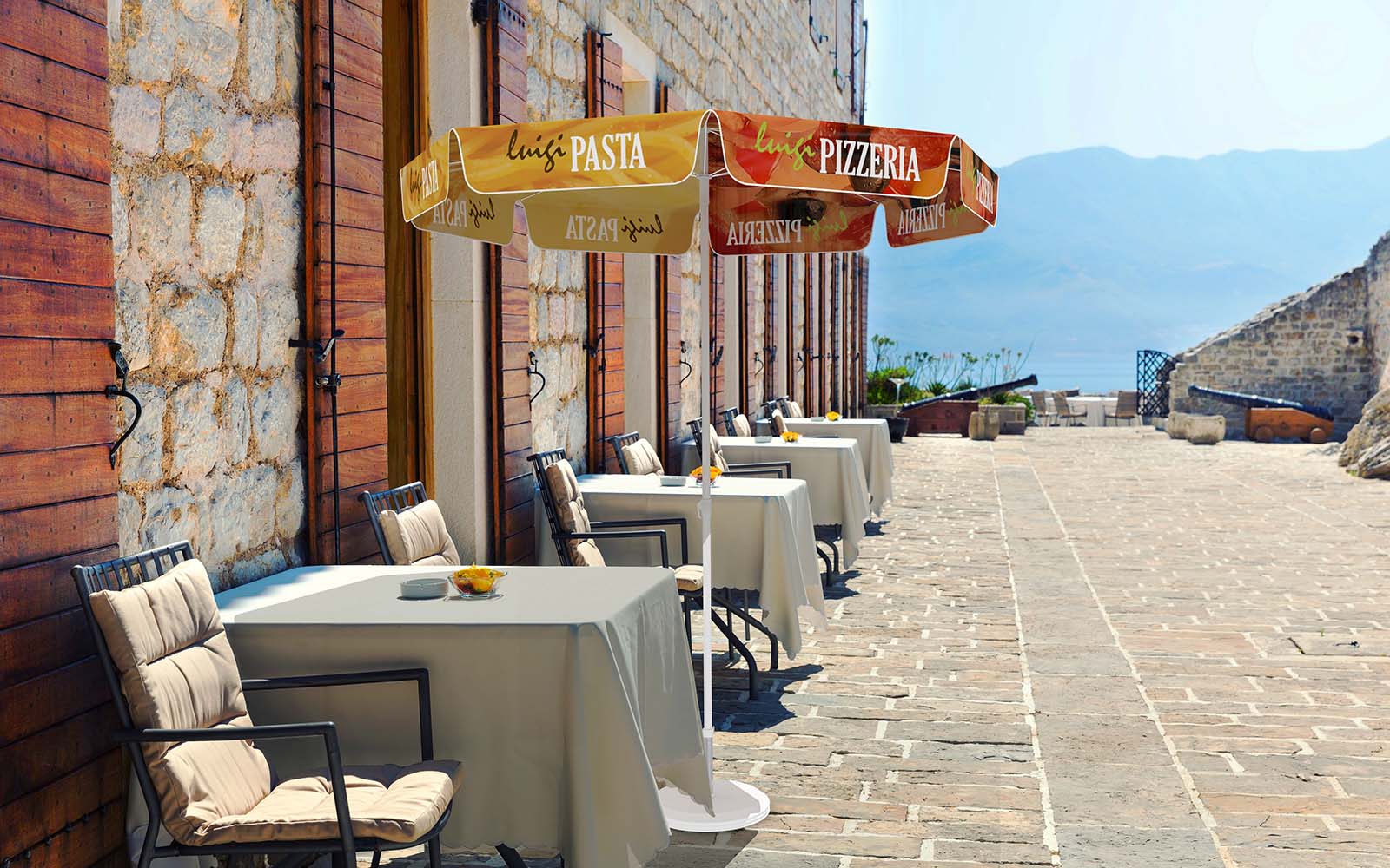 Small parasol, 2-panel canopy
, rond