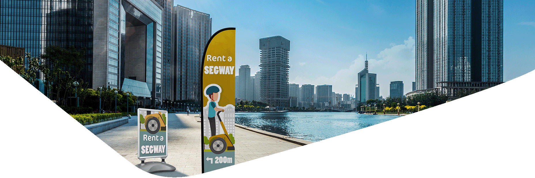 Order directional signs as advertising materials