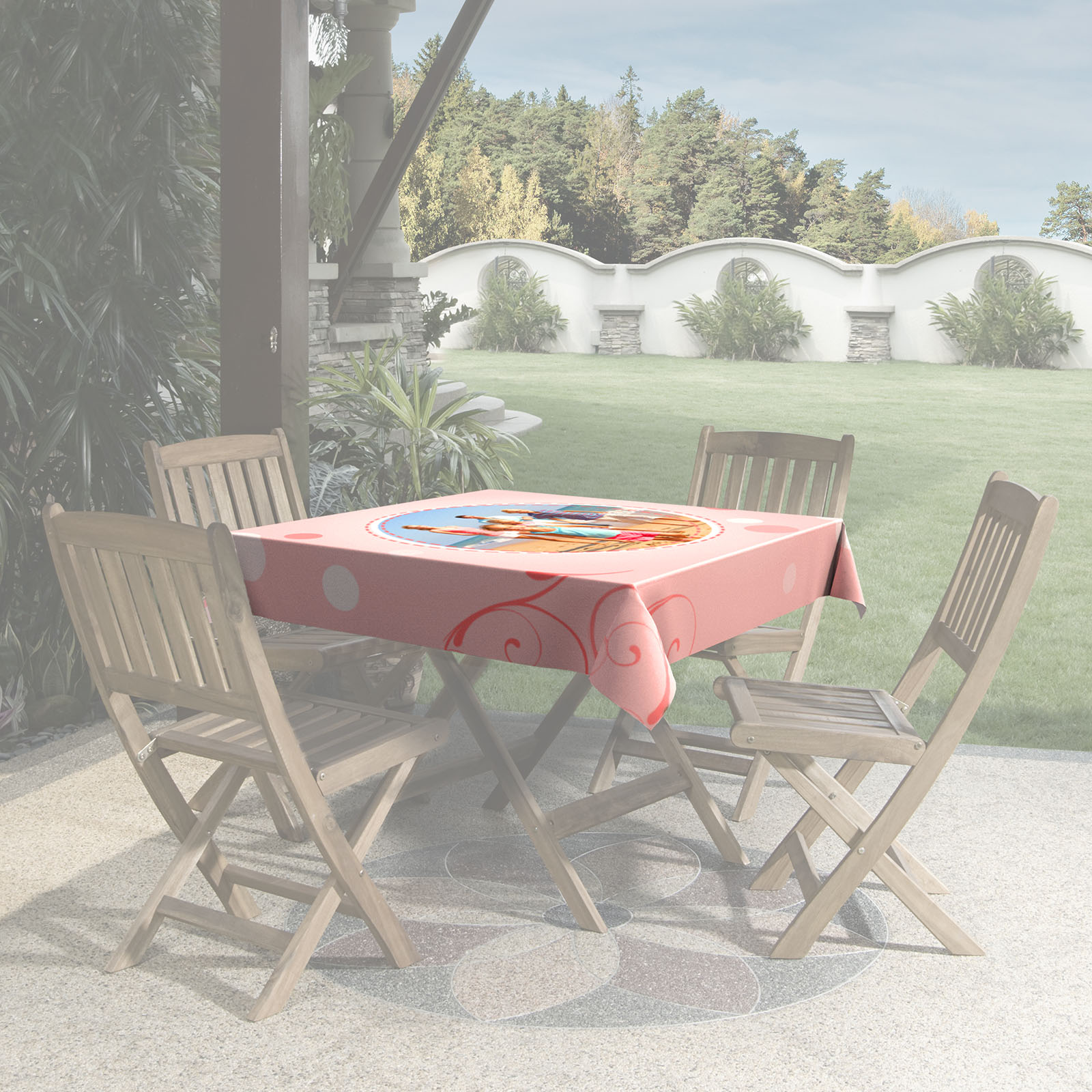 Printed tablecloth, square