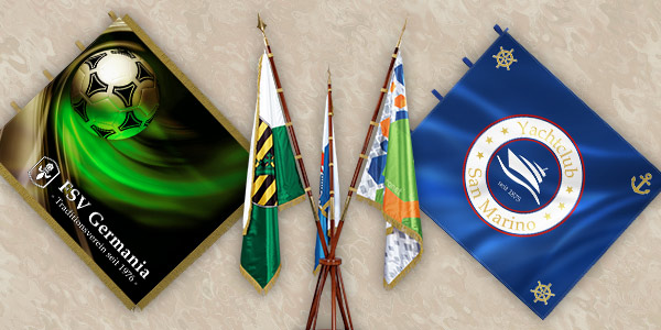 custom-printed club flags