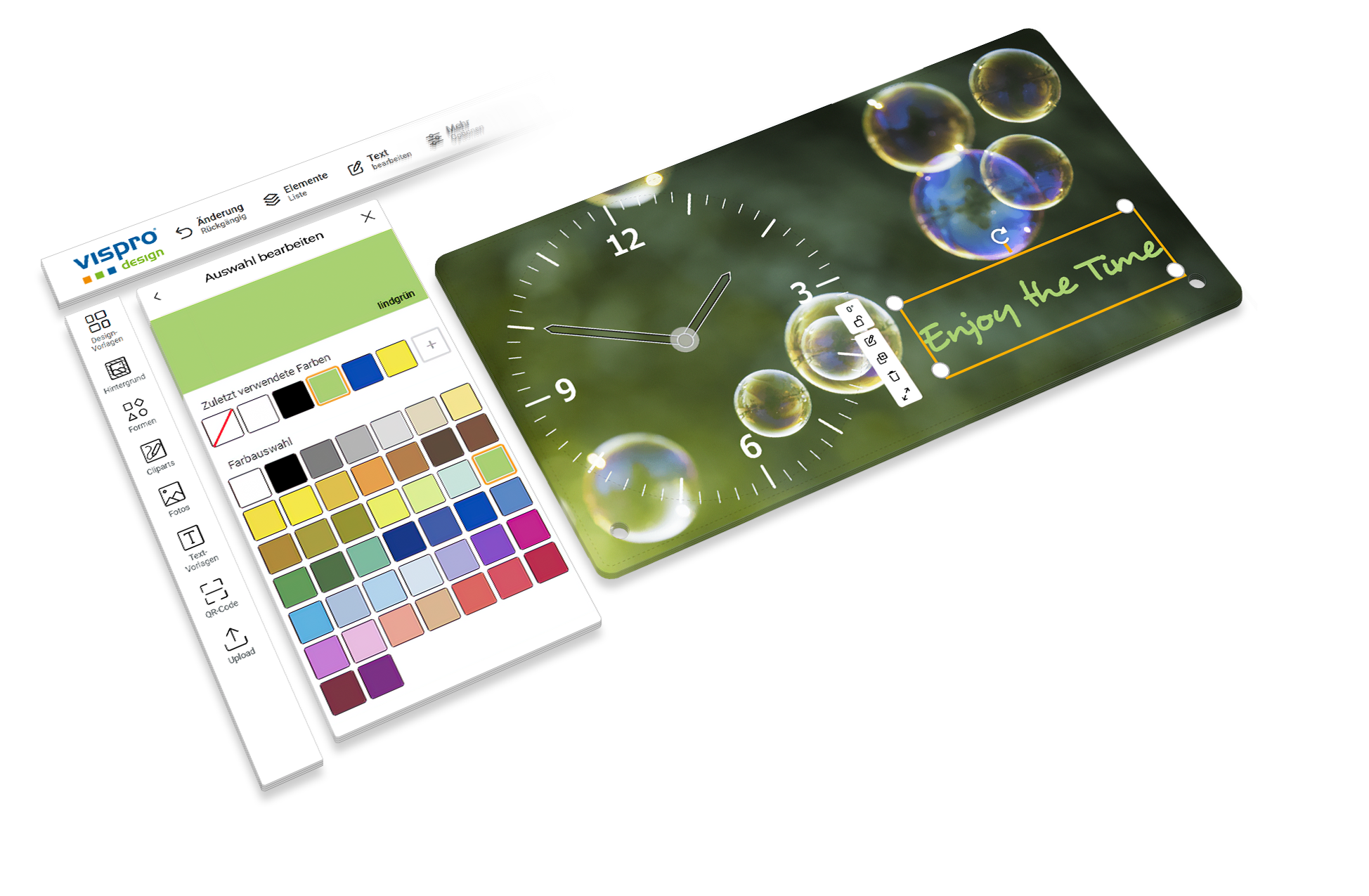 Design table clock with your own photo online